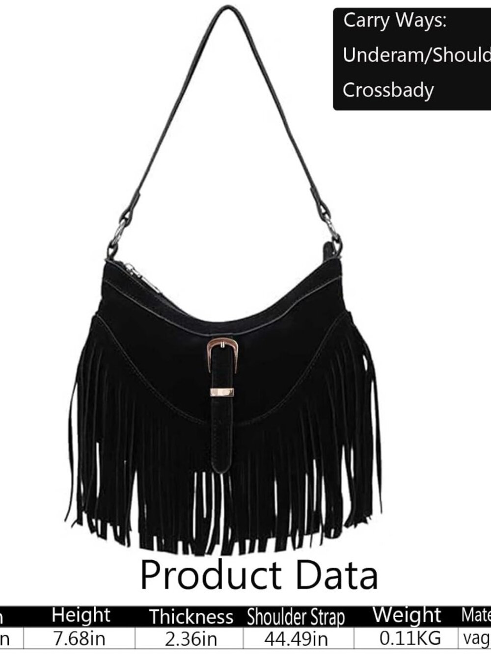 Western Purses For Women,Small Fringe Crossbody Bag With Wrist Strap Mini Hipppi - Picture 4 of 8